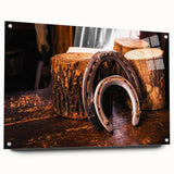 Rustic Wall Art - Horseshoes and Wood Rustic Decor for Farmhouse Charm