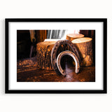 Rustic Wall Art - Horseshoes and Wood Rustic Decor for Farmhouse Charm