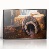 Rustic Wall Art - Horseshoes and Wood Rustic Decor for Farmhouse Charm