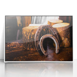 Rustic Wall Art - Horseshoes and Wood Rustic Decor for Farmhouse Charm
