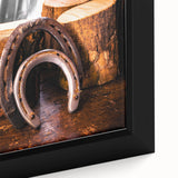 Rustic Wall Art - Horseshoes and Wood Rustic Decor for Farmhouse Charm