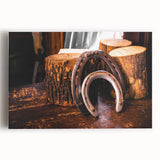 Rustic Wall Art - Horseshoes and Wood Rustic Decor for Farmhouse Charm