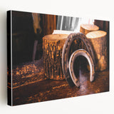 Rustic Wall Art - Horseshoes and Wood Rustic Decor for Farmhouse Charm