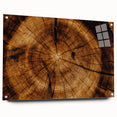 Rustic Wall Art - Tree Trunk Cross-Section with Natural Wood Texture