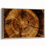 Rustic Wall Art - Tree Trunk Cross-Section with Natural Wood Texture