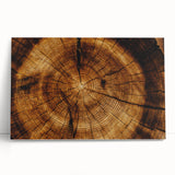 Rustic Wall Art - Tree Trunk Cross-Section with Natural Wood Texture