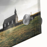 Rustic Wall Art - Isolated Church with Dramatic Sky in Rural Landscape