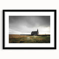 Rustic Wall Art - Isolated Church with Dramatic Sky in Rural Landscape