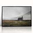 Rustic Wall Art - Isolated Church with Dramatic Sky in Rural Landscape