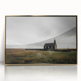 Rustic Wall Art - Isolated Church with Dramatic Sky in Rural Landscape