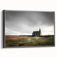 Rustic Wall Art - Isolated Church with Dramatic Sky in Rural Landscape