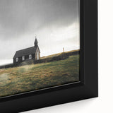 Rustic Wall Art - Isolated Church with Dramatic Sky in Rural Landscape