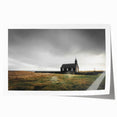Rustic Wall Art - Isolated Church with Dramatic Sky in Rural Landscape