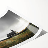 Rustic Wall Art - Isolated Church with Dramatic Sky in Rural Landscape