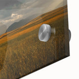 Golden Field Under Stormy Sky Wall Art | Rustic Farmhouse Decor | Nature Print