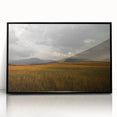 Golden Field Under Stormy Sky Wall Art | Rustic Farmhouse Decor | Nature Print