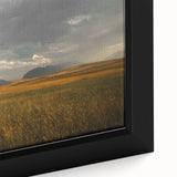 Golden Field Under Stormy Sky Wall Art | Rustic Farmhouse Decor | Nature Print