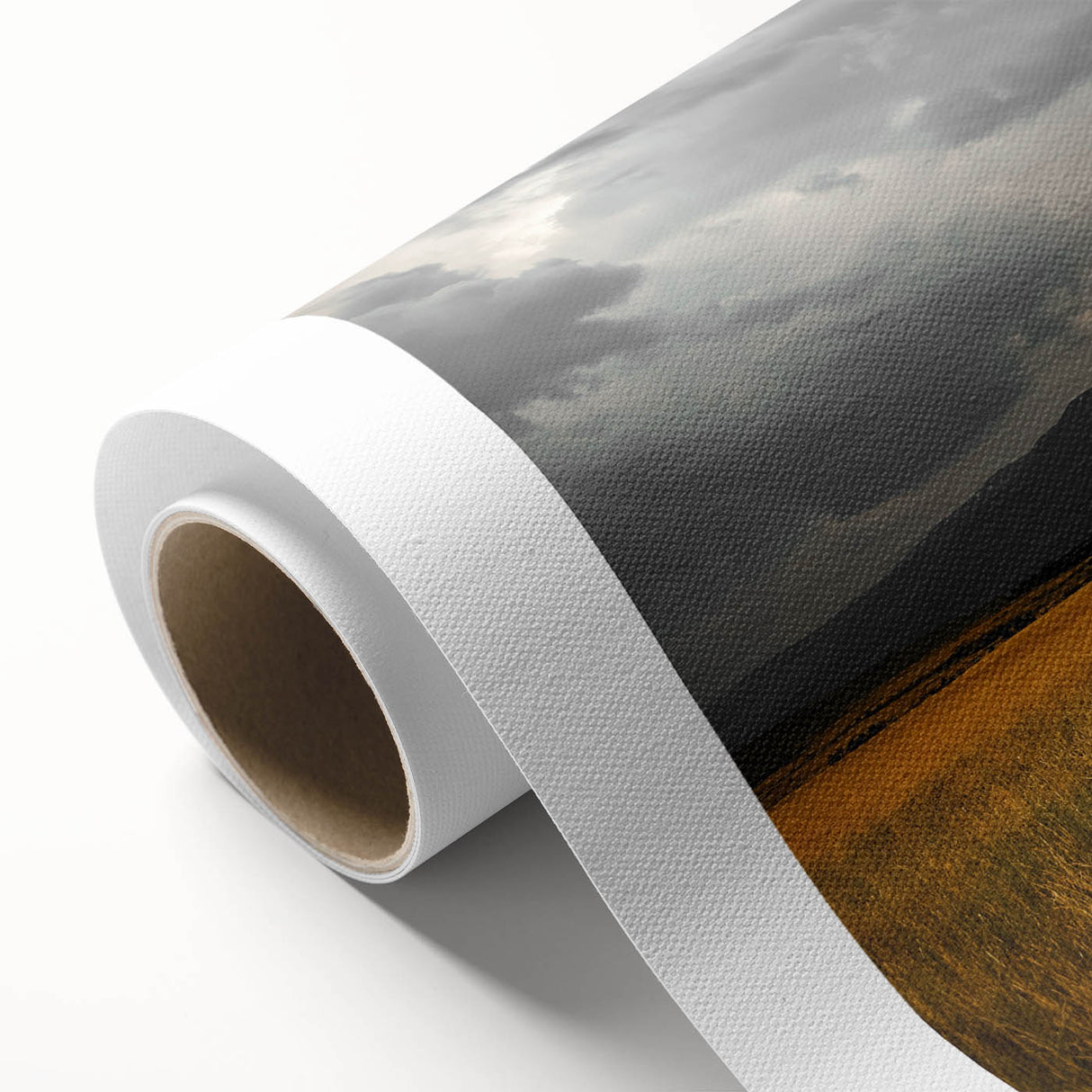 Golden Field Under Stormy Sky Wall Art | Rustic Farmhouse Decor | Nature Print