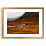 Solitary House in Golden Valley Wall Art | Rustic Farmhouse Decor | Nature Print