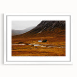 Solitary House in Golden Valley Wall Art | Rustic Farmhouse Decor | Nature Print