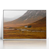 Solitary House in Golden Valley Wall Art | Rustic Farmhouse Decor | Nature Print