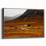 Solitary House in Golden Valley Wall Art | Rustic Farmhouse Decor | Nature Print