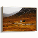 Solitary House in Golden Valley Wall Art | Rustic Farmhouse Decor | Nature Print