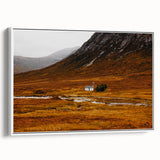 Solitary House in Golden Valley Wall Art | Rustic Farmhouse Decor | Nature Print