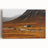 Solitary House in Golden Valley Wall Art | Rustic Farmhouse Decor | Nature Print