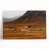 Solitary House in Golden Valley Wall Art | Rustic Farmhouse Decor | Nature Print