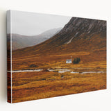 Solitary House in Golden Valley Wall Art | Rustic Farmhouse Decor | Nature Print