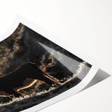 Lone Cow at Dusk Wall Art | Rustic Farmhouse Animal Decor | Nature Print