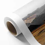 Rustic Barn with Mountain Backdrop | Farmhouse Wall Art | Vintage Landscape