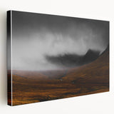 Moody Rustic Landscape Wall Art - Dramatic Farmhouse Decor Piece