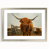 Highland Cow Rustic Wall Art - Farmhouse Decor for Cozy Country Homes