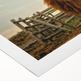 Highland Cow Rustic Wall Art - Farmhouse Decor for Cozy Country Homes