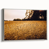 Golden Wheat Field Rustic Wall Art - Farmhouse Nature Decor for Homes