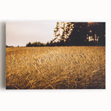Golden Wheat Field Rustic Wall Art - Farmhouse Nature Decor for Homes