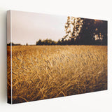 Golden Wheat Field Rustic Wall Art - Farmhouse Nature Decor for Homes