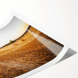 Golden Hay Bales Rustic Wall Art - Farmhouse Country Landscape Decor