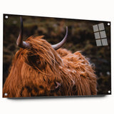 Highland Cow Rustic Wall Art - Farmhouse Decor for Cozy Countryside Homes