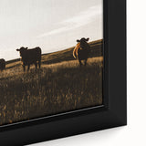 Rustic Cattle Herd Wall Art - Farmhouse Country Landscape Decor