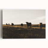 Rustic Cattle Herd Wall Art - Farmhouse Country Landscape Decor