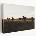 Rustic Cattle Herd Wall Art - Farmhouse Country Landscape Decor