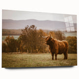 Highland Cow Rustic Wall Art - Farmhouse Nature Decor for Country Homes