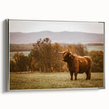 Highland Cow Rustic Wall Art - Farmhouse Nature Decor for Country Homes