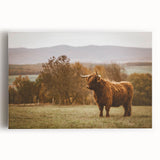Highland Cow Rustic Wall Art - Farmhouse Nature Decor for Country Homes