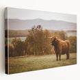 Highland Cow Rustic Wall Art - Farmhouse Nature Decor for Country Homes