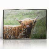 Highland Cow Rustic Wall Art - Cozy Farmhouse Nature Decor for Homes
