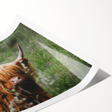 Highland Cow Rustic Wall Art - Cozy Farmhouse Nature Decor for Homes